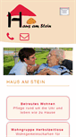 Mobile Screenshot of haus-am-stein.com
